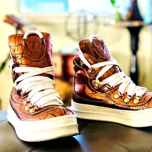 Copper Jeffrey Campbell "Sk8tr"  High-top Sneakers